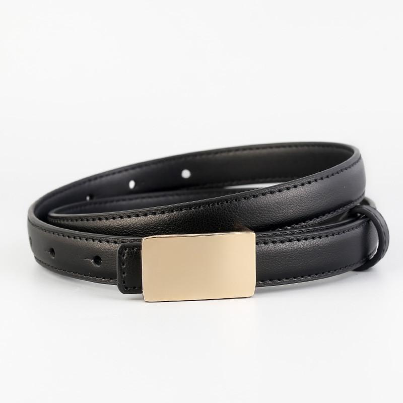 

Classic Leather Belt For Women With Alloy Buckle Perfect For Jeans And Dresses чёрный