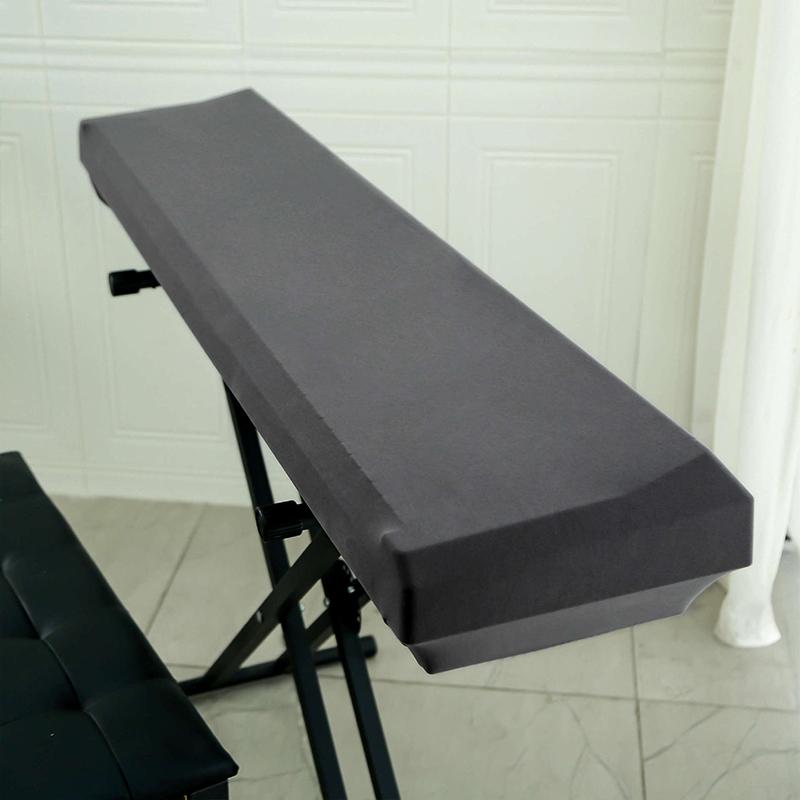 Elastic Dustproof Waterproof Cover for Electronic Piano Keyboards Foldable Protective Music Keyboard Cover colore blu navy