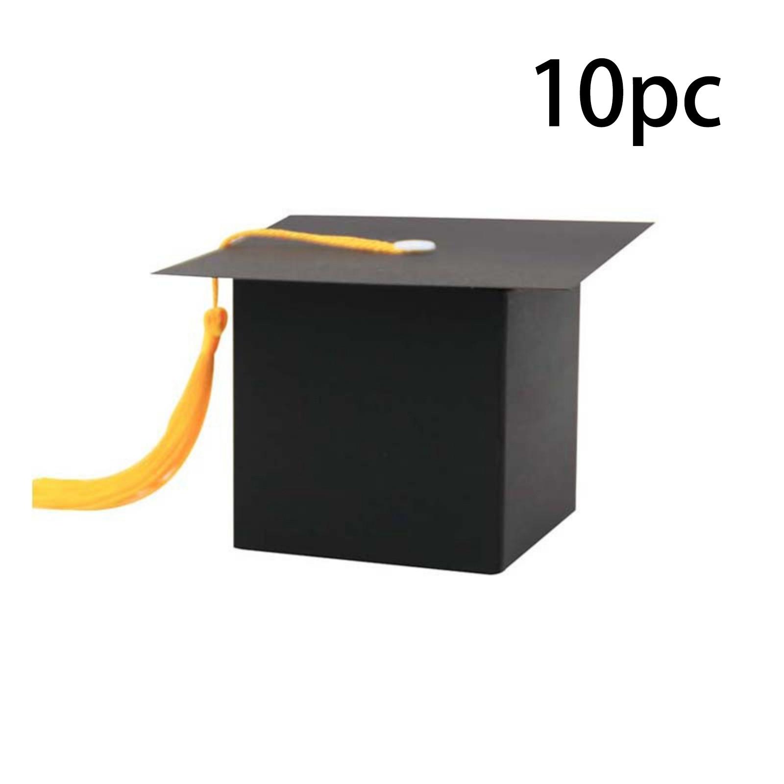 

10 шт. коробка конфет для выпускного, подарочная коробка для выпускного с кисточками, коробка для украшения выпускного своими руками, маленькая коробка для закусок и шоколада One Size жёлтый