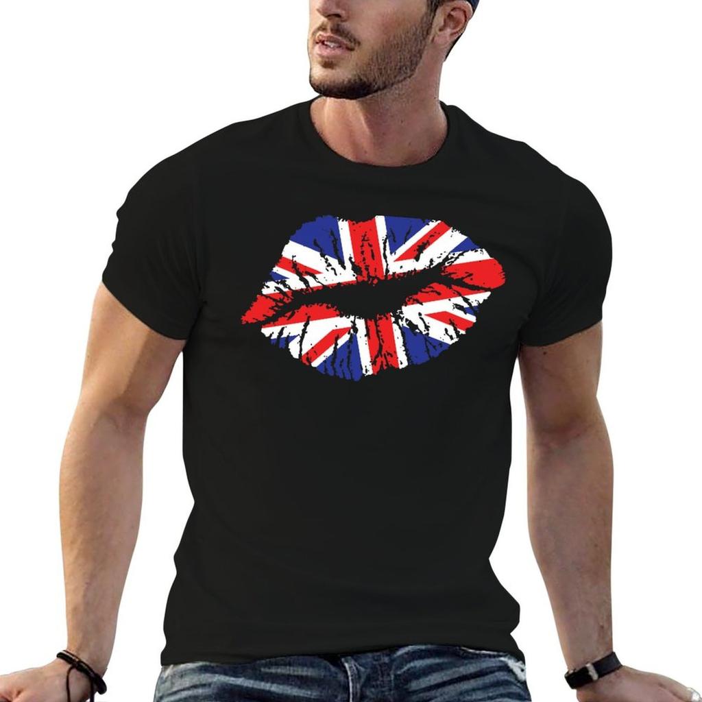 British Lips TShirt Casual Loose Fit Short Sleeve TShirt