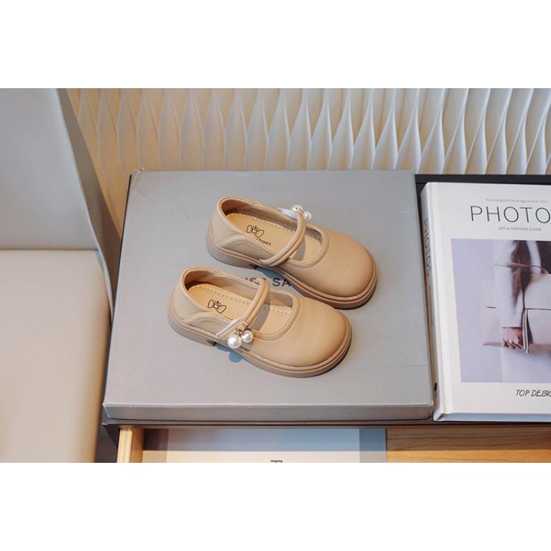 Little Girls Princess Pearl Pendant Mary Jane Breathable Casual Single Leather Shoes