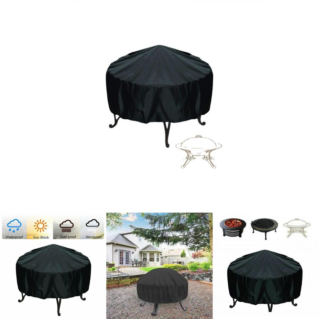 Outdoor Garden Bbq Grill Cover With Waterproof Uv Resistant Oxford Fabric For Fire Pit