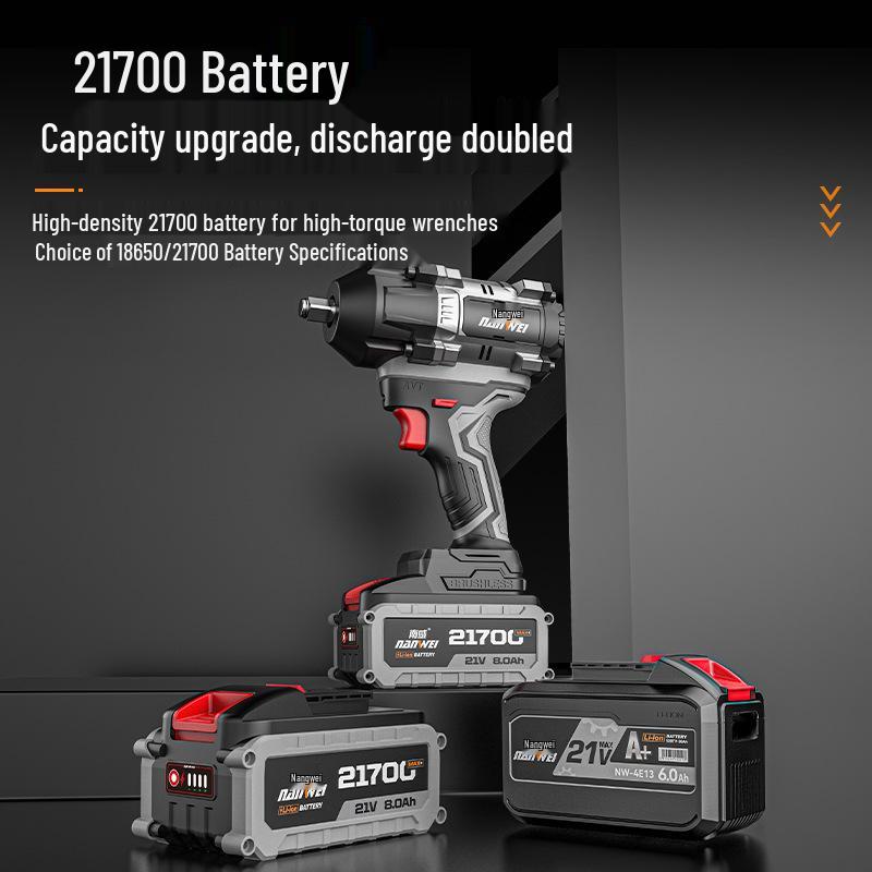 Nanwei 800N Heavy-Duty Electric Brushless Impact Wrench with Lithium Battery