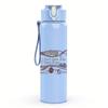1PC Retro Rectangle Minimalist Patch Print 750ml Portable Sports Water Bottle Leakproof Gym Outdoor Travel Drink Cup