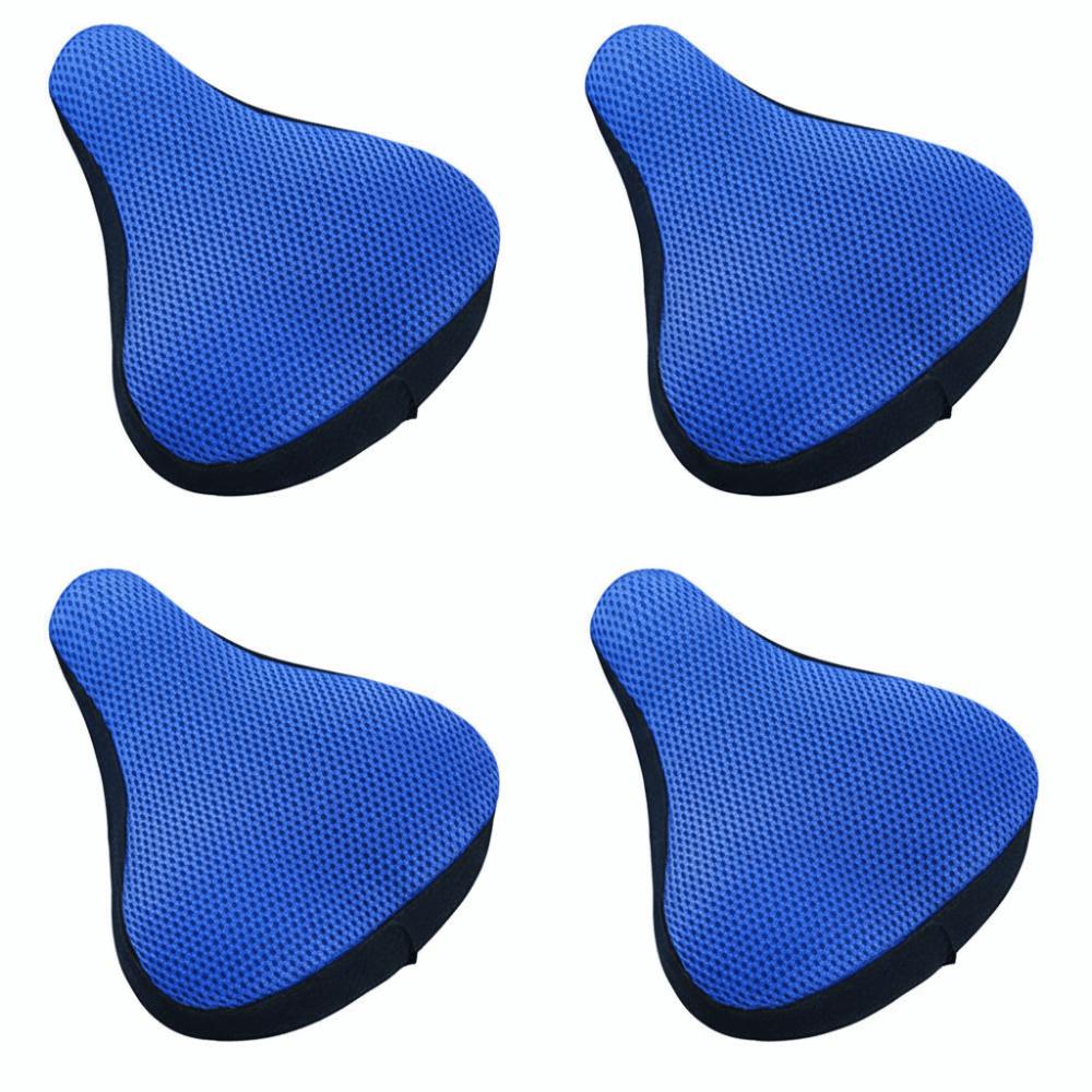 4PCS 3D Fabric Bike Seat Cover Breathable Mesh Cycling Seat Cushion Cover  Riding Equipment