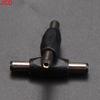 JCD 5pc 5.5mm*2.1mm Male To Male DC Power Plug Jack and Female To Female Socket Connector For CCTV Camcer Panel Mounting Adaptor