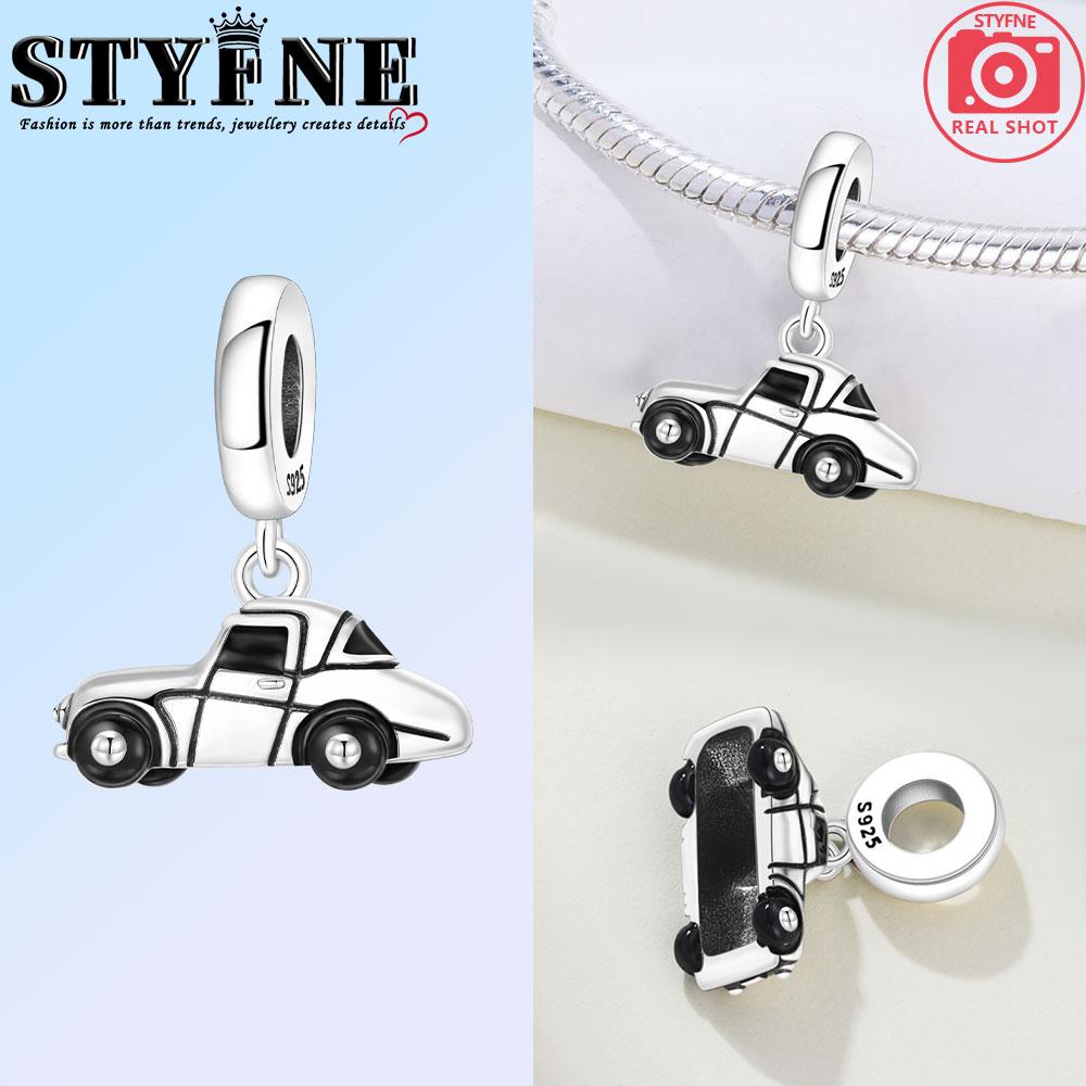 Copper Transportation Blue Astronaut Electric Vehicle Car Charms Beads For Original Bracelet Woman Girl Jewelry
