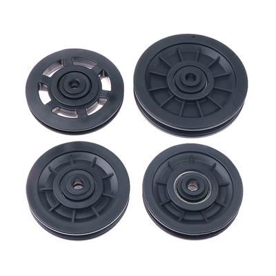 Fitness Equipment Parts Pulley Wheel Round Black Wheel Cable Gym Fitness Equipment Part Exercise Machine Part Accessory
