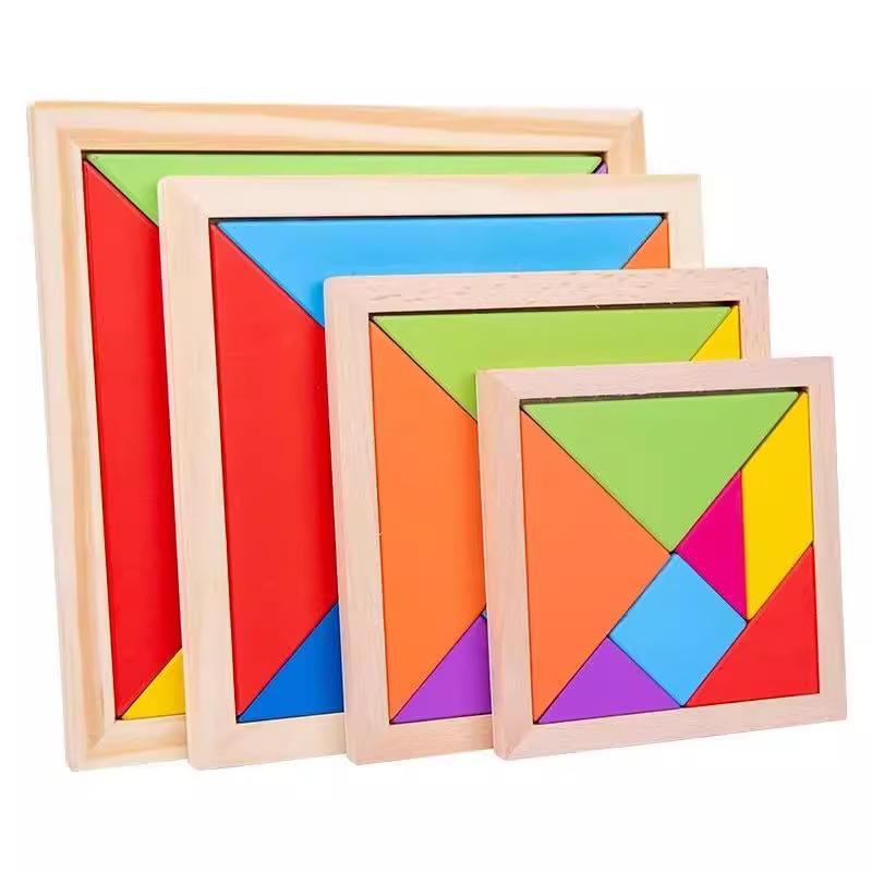Wooden Tangram Puzzle Educational Toy for First Grade and Kindergarten