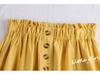 Spring/Summer 2025 Elegant Elastic Waist A-Line Button Skirt for Women