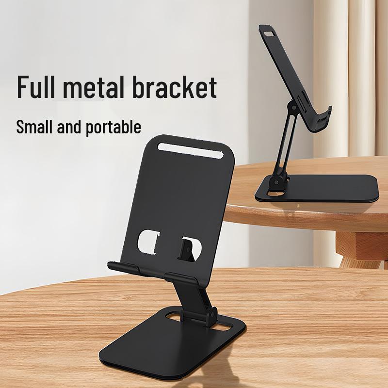Multi-Functional Foldable All-Metal Desktop Phone Holder for Streaming & Online Classes