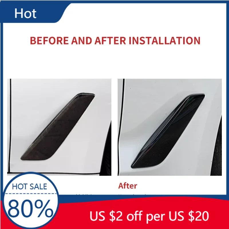 New For BMW G30 G38 2018-2023 Carbon Fiber Car Side Wing Air Flow Fender Grill Outlet Intake Vent Cover Air Outlet Trim Rep