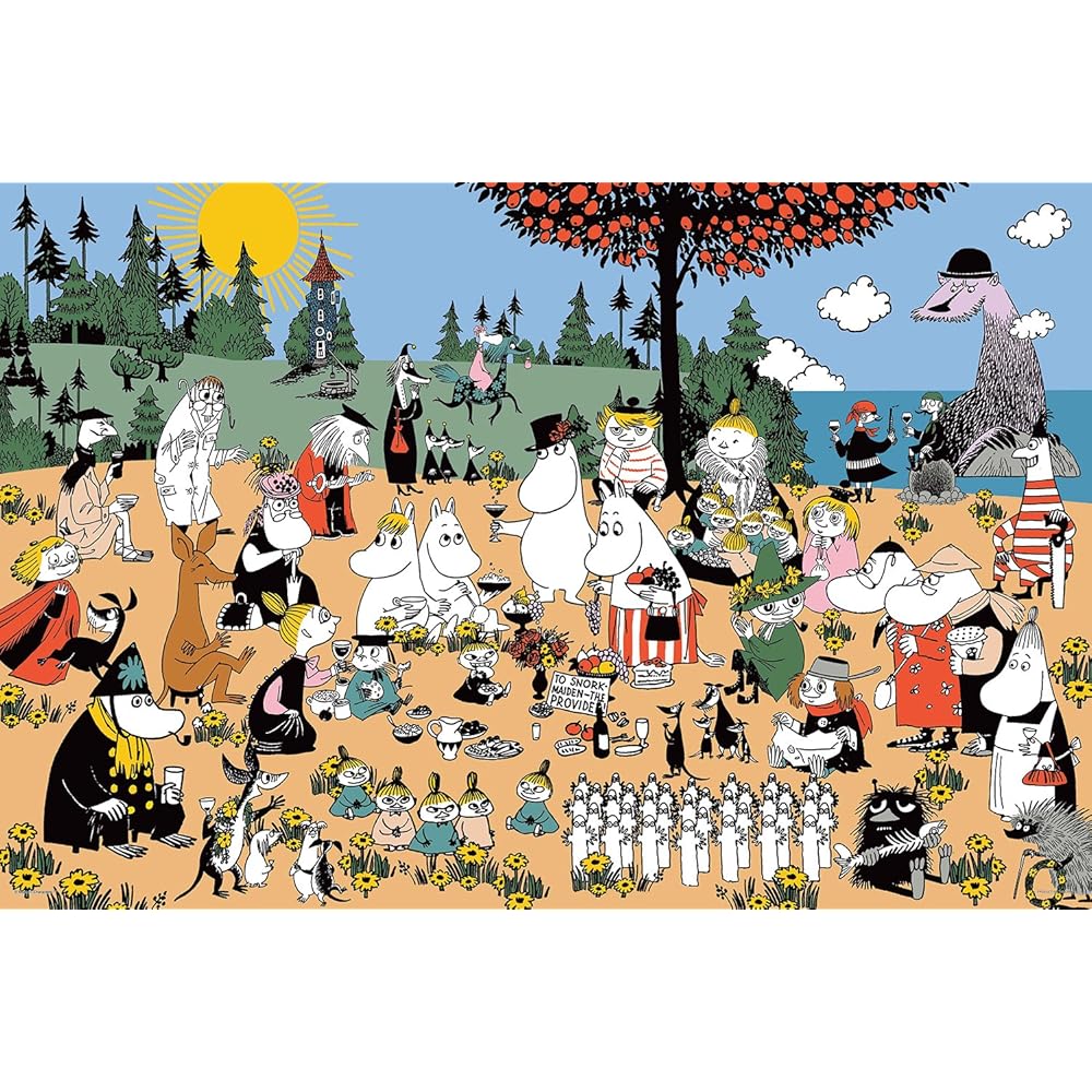 Yanoman Moomin 1000-Piece Jigsaw Puzzle 50x75cm with Glue and Card Included