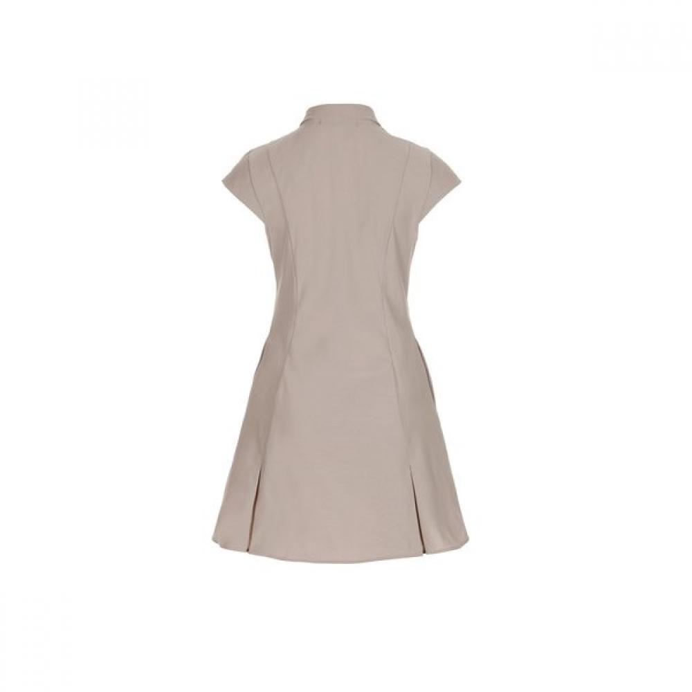 Bermudagrass Cap Sleeve Dress Beige