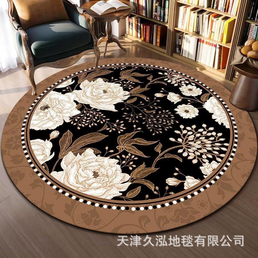 Circular Carpet Bedroom Living Room Carpet Coffee Table Carpet Home Sofa Circular Mat Ethnic Style Carpet