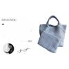 New Internet Celebrity Bag Hand-woven Tote Mother Bag Business Commuter PU Large Capacity Handbag