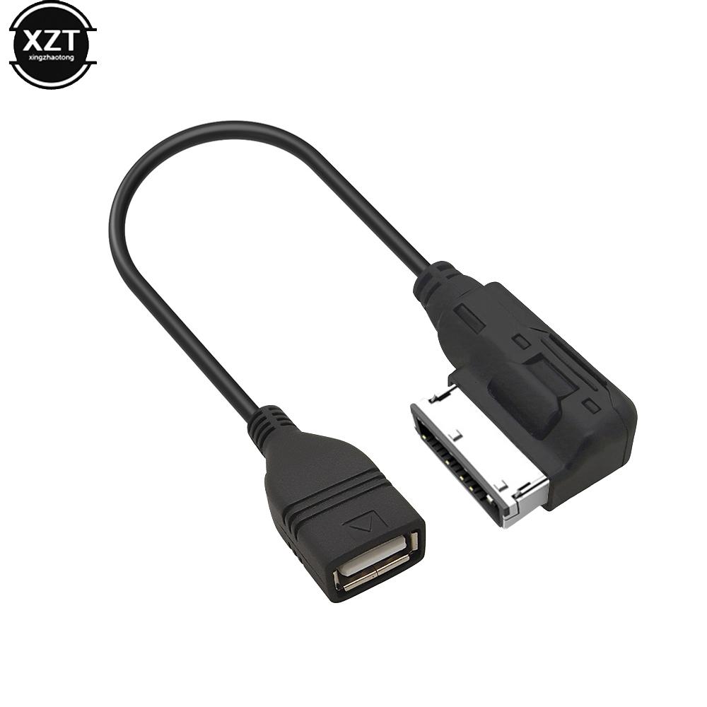 MDI AMI AUX to USB Female Audio AUX Adapter Cable Wire For Benz