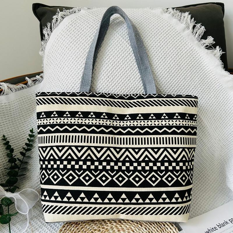 Women Canvas Bags Casual Daily Shoulder Tote Shopper Handbag Simple Hobo Bags
