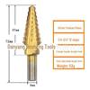 Bestseller Set di punte a gradino per l'apertura di fori su lamiere in acciaio a 5 pezzi UK - Punta a torre triangolare da 1/4"-1-3/8".
