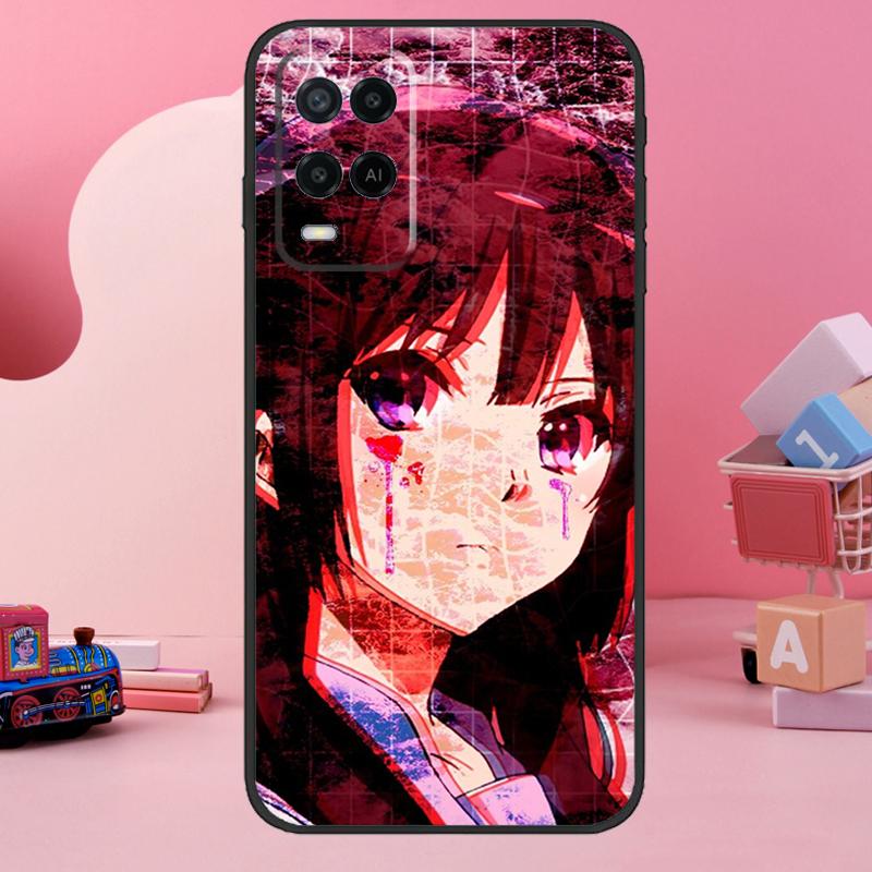 Sad Anime Aesthetic Senpai Case For Oppo A74 A94 A54 A17 A57 A77 A76 A16 A96 A18 A60 A80 A40 A38 A58 A78 A98 A15 A5 Pro