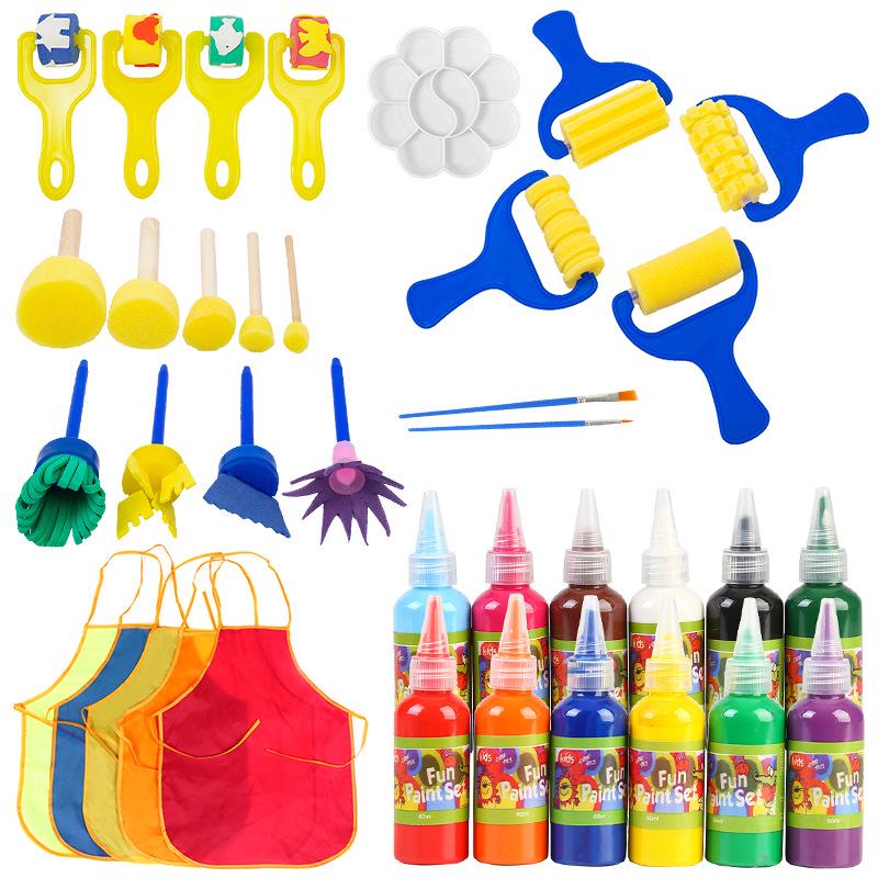Children's Round Sponge Brushes for Art & Painting - Mushroom Head Tools for DIY Graffiti and Kindergarten Use