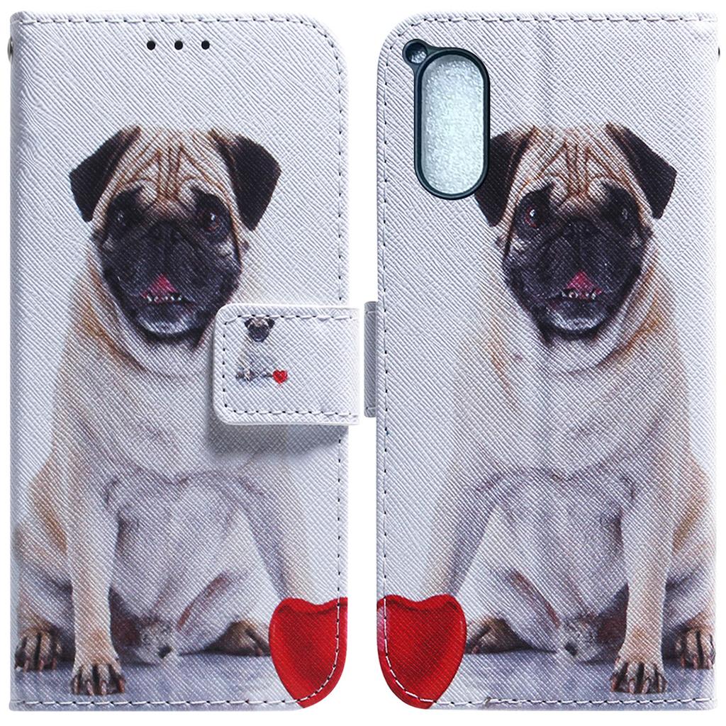 For Sony Xperia 5 V PU Leather Phone Cover Wallet Stand Pattern Printing Phone Case