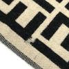 FENDI Zucca pattern Reversible Stole/Shawl Scarf wool Black/Beige