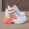 Single Net Shoes Women's Height Increase In Summer Women's Shoes 2025 New Mesh Breathable Little White Shoes Women's Thick-soled Dad Shoes Thin