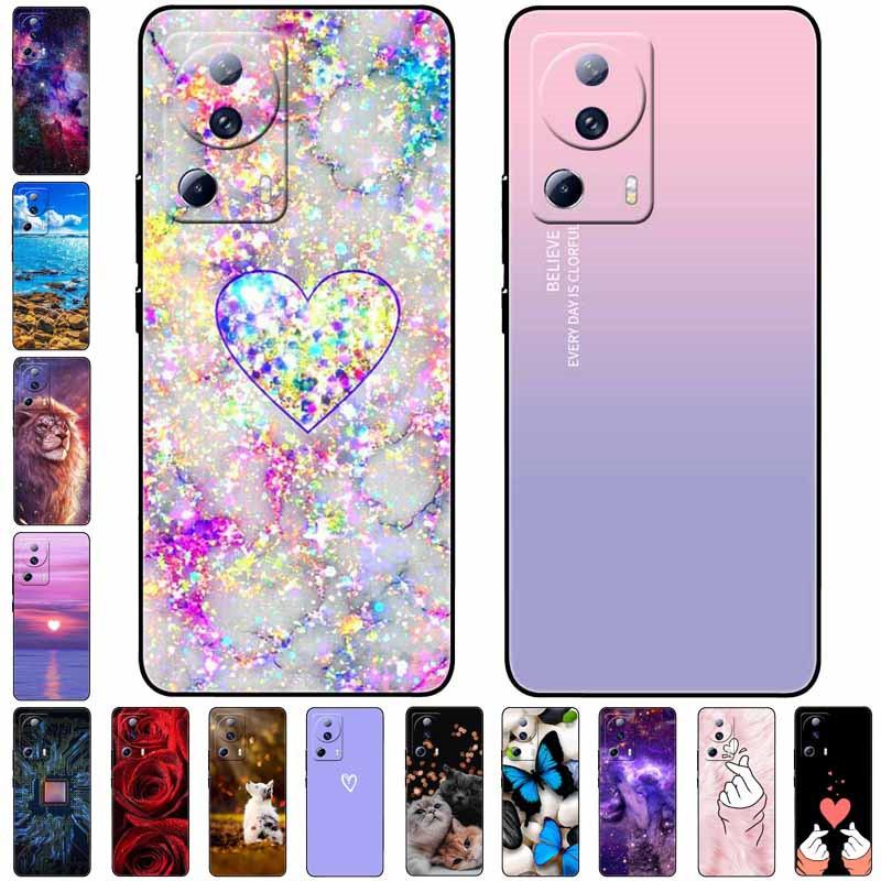 

Чехол для Xiaomi 12 Lite NE 6,55 дюйма, мягкий черный чехол с силиконовой росписью для Xiaomi Mi 12 Lite 5G NE, защитный чехол из ТПУ