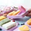 Silicone Ice Cream Mold Cartoon Shape Reusable Sicle Molds DIY Homemade Ice Lolly Mold with Lid Sticks Ice  Maker Mould