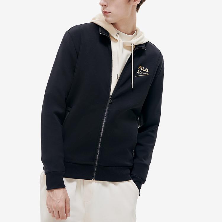 New FILA Coach Jacket Spring Fall Men's Jet Black F11M218503F-BK