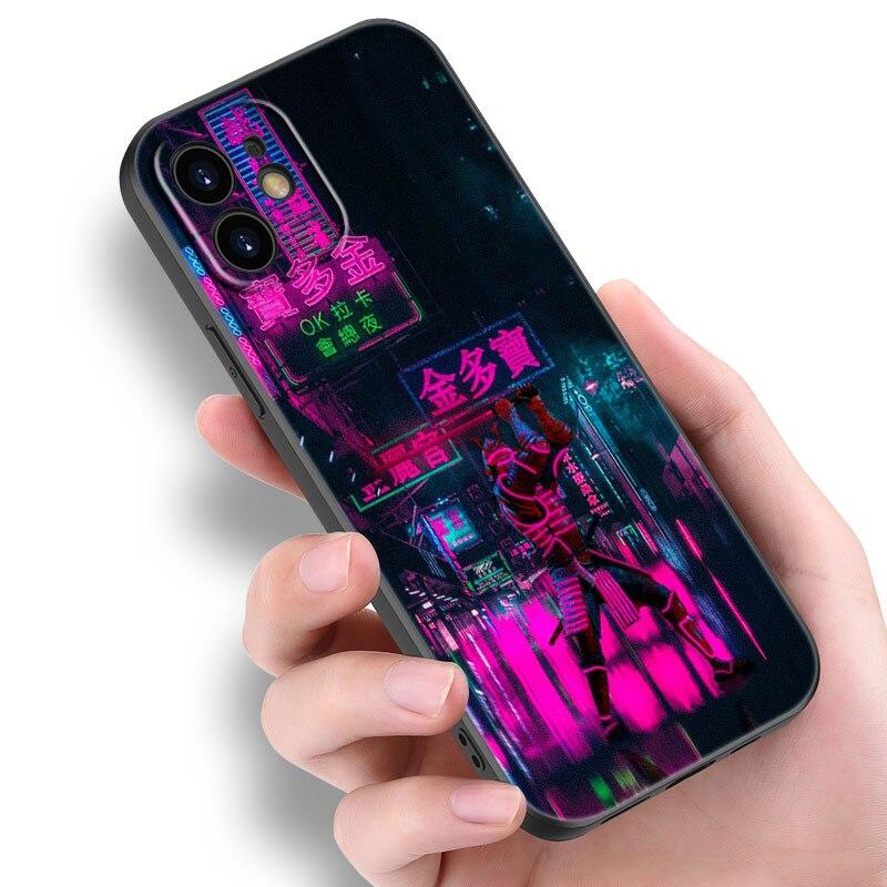 Japanese Samurai Phone Case For Apple iPhone 14 13 12 Mini 11 Pro Max 7 8 XR X XS 7 8 Plus SE 2020 2022 Black Soft Cover