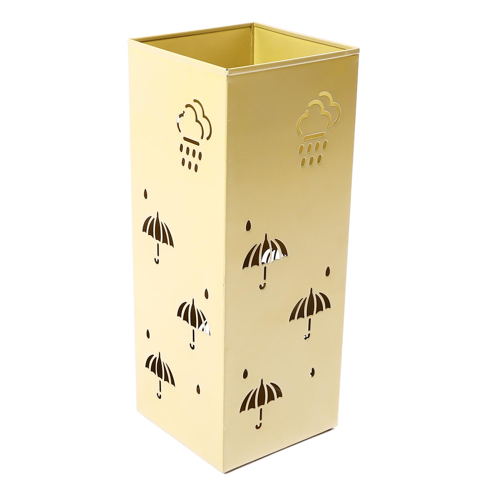 

Metal Umbrella Stand Multipurpose Stylish Hollow Design Auspicious Clouds Rustproof Umbrella Organizer Bin for Entryway золотой
