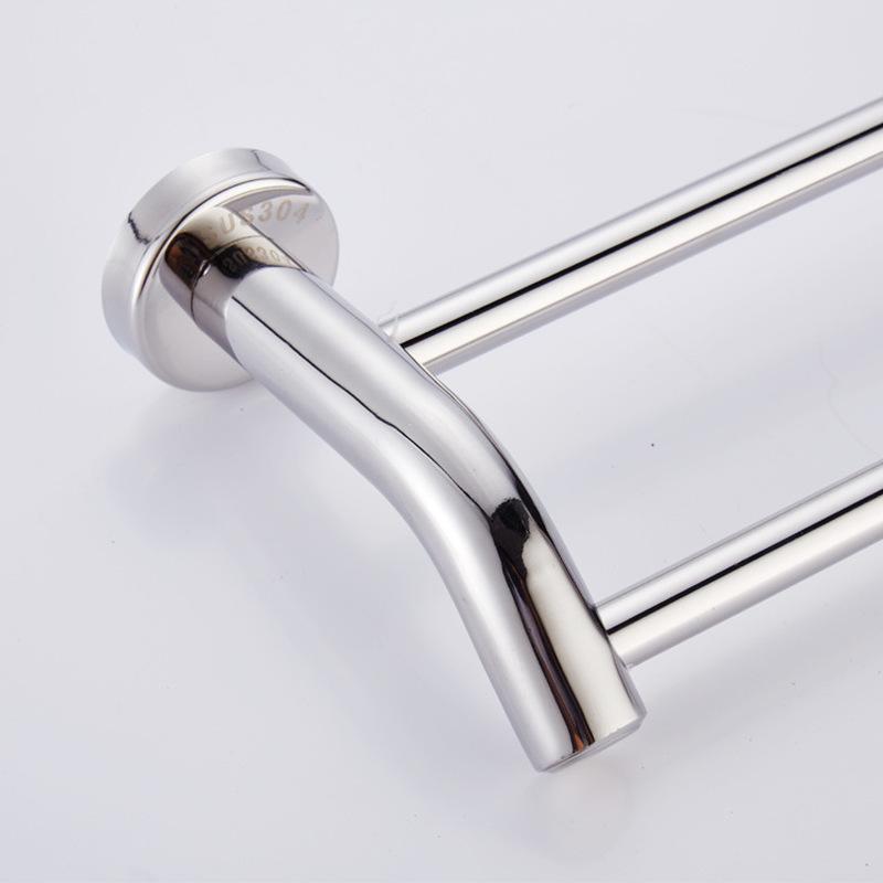 40/50/60cm Portasciugamani Doppio da Parete Binario per Hotel Scaffale da Bagno in Acciaio Inossidabile Porta Asciugamani Bagno Vendita all'Ingrosso