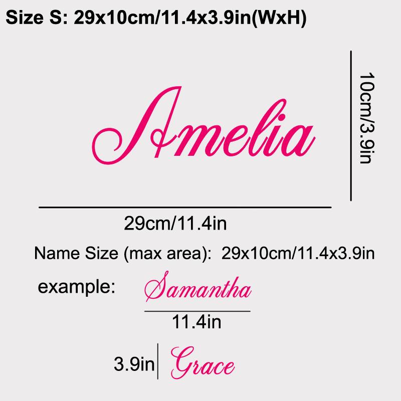Personalized Vinyl Decal Wall Sticker Car/Door Window Custom Boys Girls Bedroom Decal 20 Colours Choose