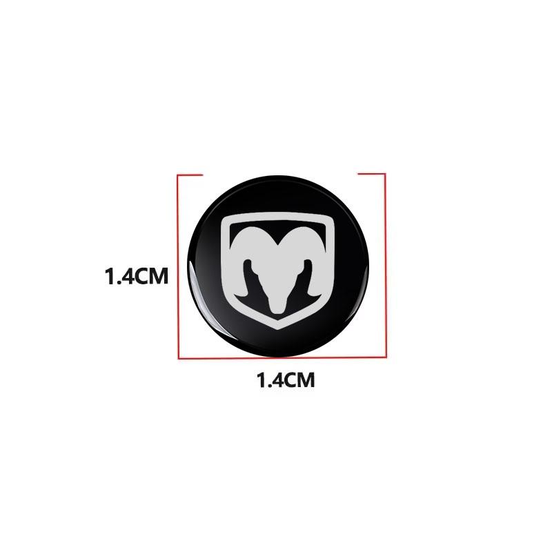 2/5/10Pcs 14MM Remote Car Key Stickers Emblem Accessories for Dodge SXT Challenger Charger RAM 1500 Stratus Dart Dakota Charger Avengr Durango