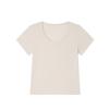 New Spring and Summer Base Layer T-shirt for Women with Egg Neck, Skin-friendly and Slimming Short-sleeved Top