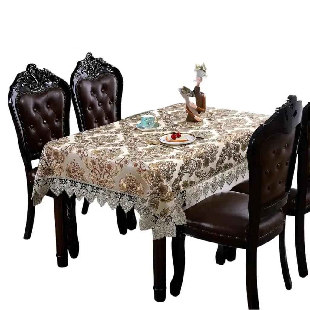 European Style Anti-slip Anti-dust Tablecloth Tablecloth Embroidery Jacquard High-end Retro Home Home Dining Table Tablecloth