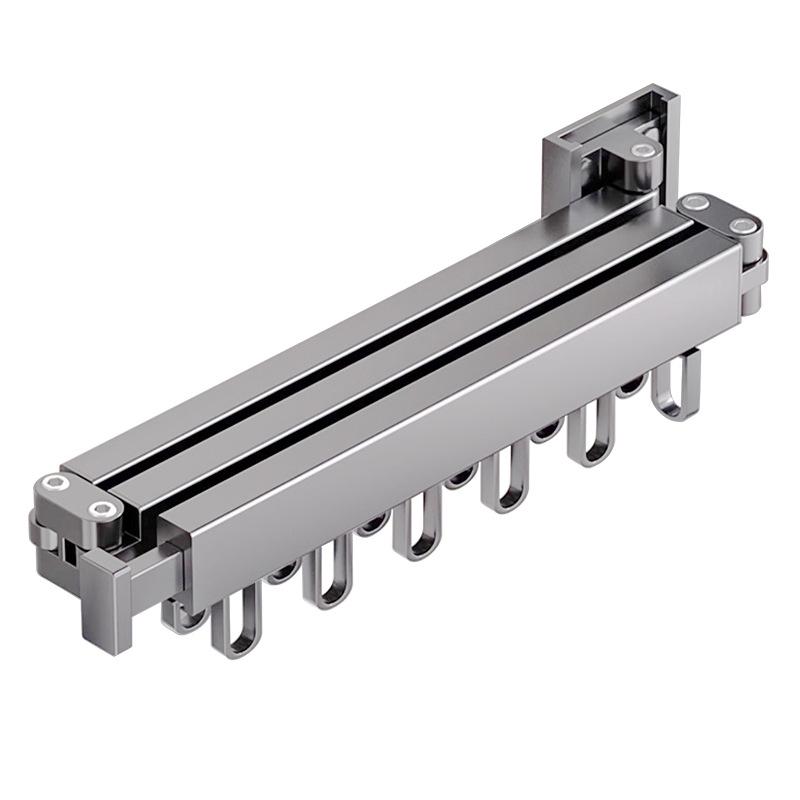 Wall-Mounted Retractable Aluminum Clothes Drying Rack for Balconies and Dorms