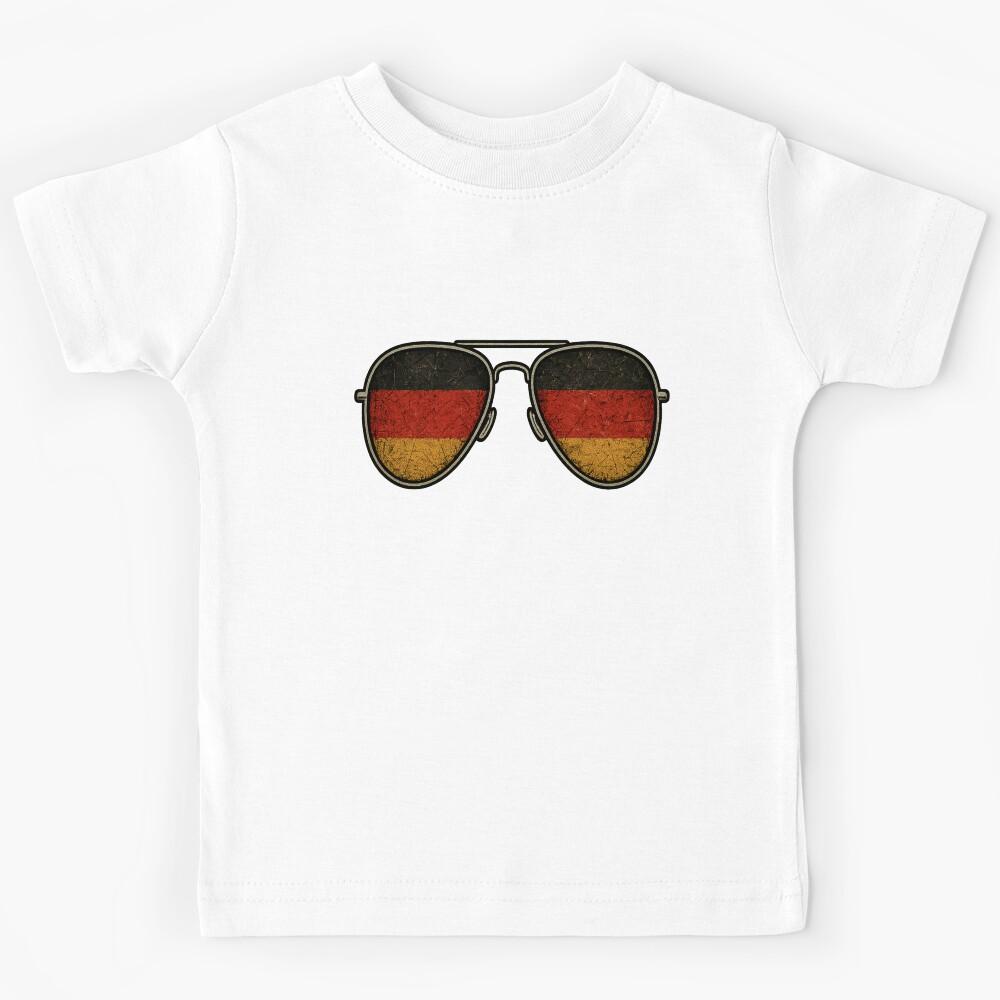 Vintage German Pride Sunglasses: Travel in Style Kids T-Shirt 120