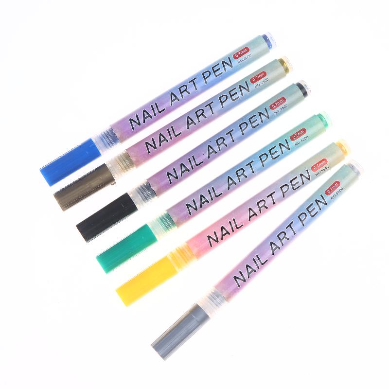 4/12 Stück/Set Bunter Nail Art Graffiti Stift Wasserdicht DIY 3D Nail Art Zeichenstift Abstrakte Linien Feine Malwerkzeuge