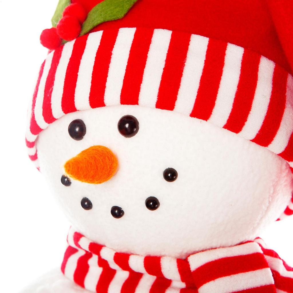 Standing Snowman Decorations Holiday Centerpiece Christmas Decor Retractable Long Leg Plush Standing Snowman For Home Desktop