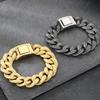 Retro 19MM Heavy Duty Cuban Link Chain Man Bracelet for Men Punk Gothic 316L Stainless Steel Jewelry Men's Bracelets Boys Gifts