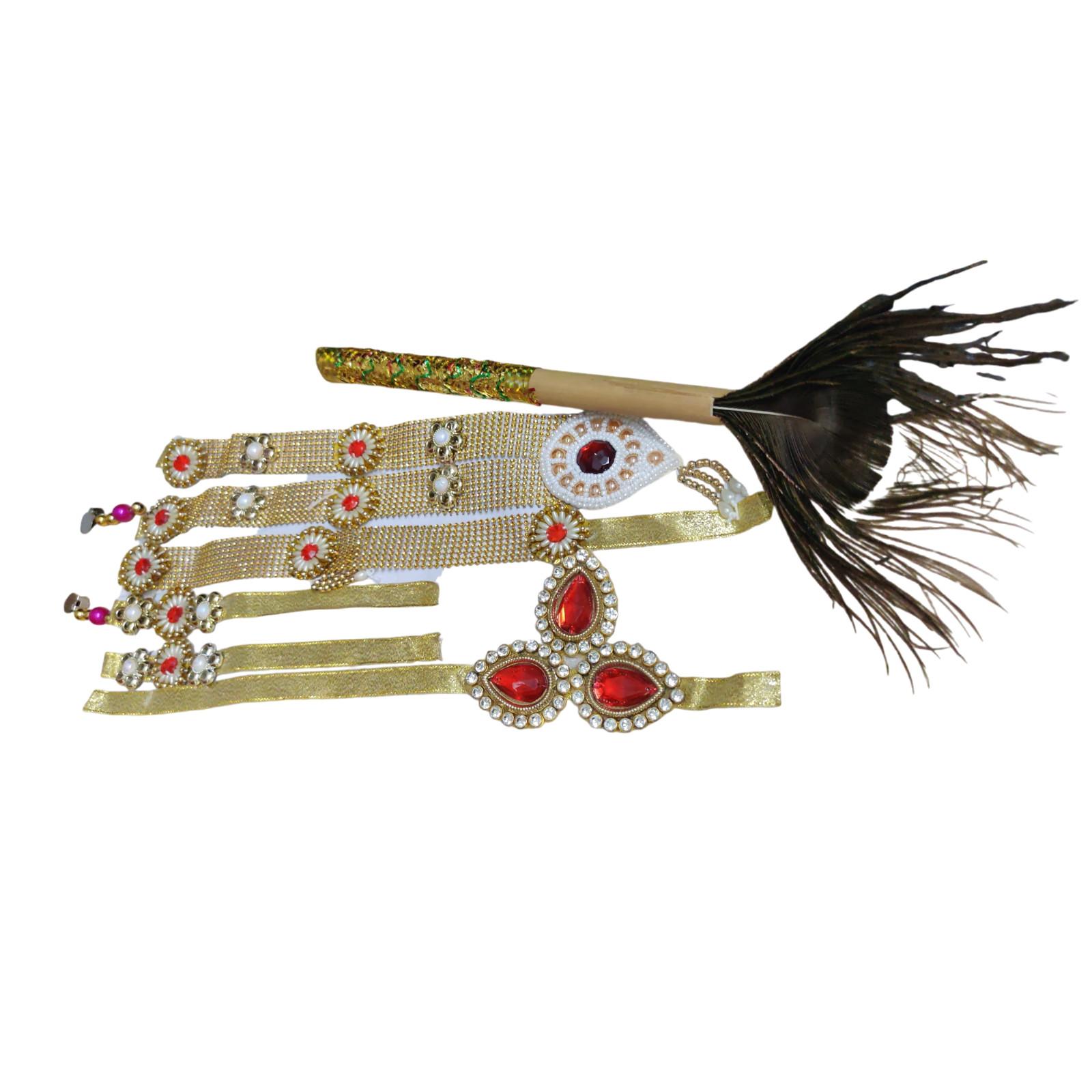 

@ Indian Traditional Bal Gopal Jewellery For Kids Janmashtami Multicolor Zr-2033-60%Off