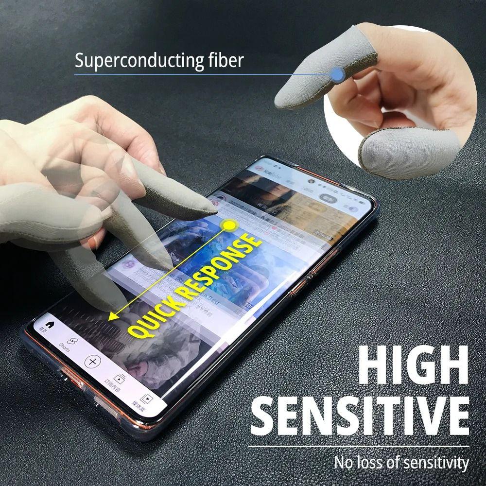 3D  Finger Cots Nano-silver Fiber Finger Sleeves Ins Gloves  Men