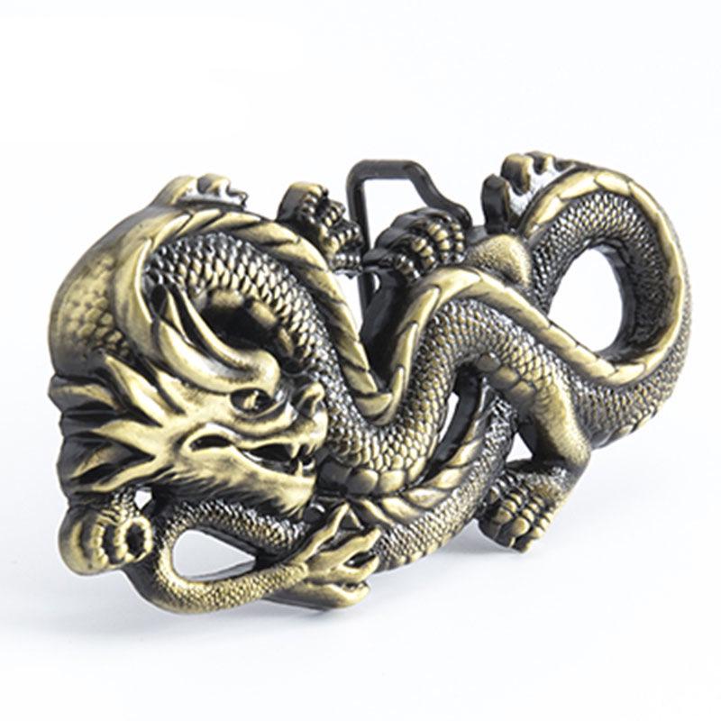 Zinklegierung Chinesischer Drache Gürtelschnalle - Retro Lässiger Jugend Mode Trend