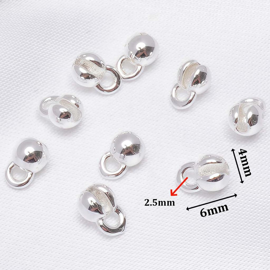 10PCS Brass Crimp End Beads 18K Gold Plated Tip Ball Chain Connector Clasp for DIY Necklace Bracelet Jewelry Making Accessories