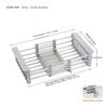 Adjustable Folding Kitchen Sink Stainless Steel Dish Drain Rack Space-Saving Sink Storage Sink Drain Rack Fittings