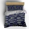 Colorful Fish Pattern Design Bedding Duvet Cover Set  (1*Duvet Cover 2*Pillowcases, without duvet insert)