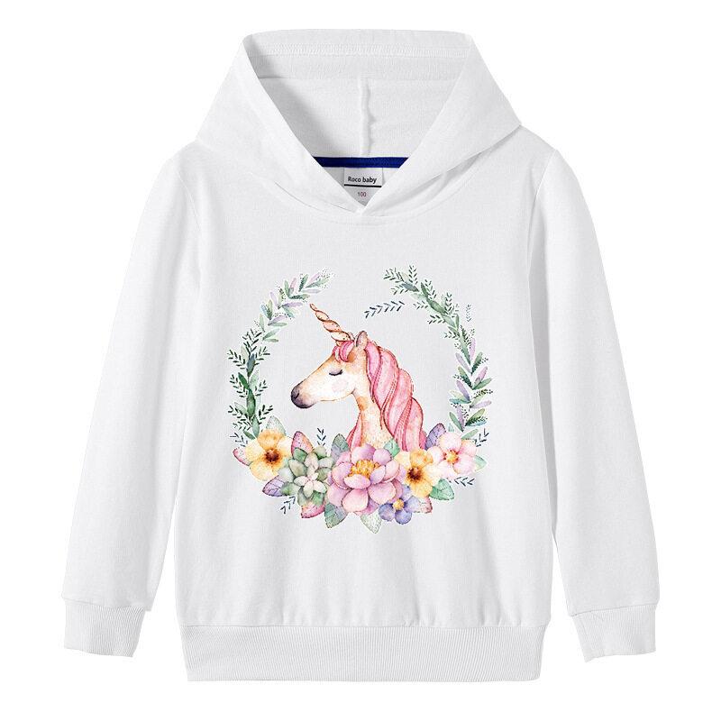 Unicorn Hoodie Sweater with Pocket for Kids Boys Girls Children's Clothing Sweatshirt
